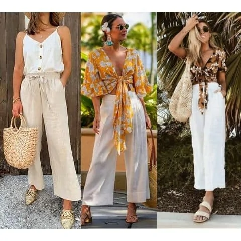 what to wear with linen pants ladies