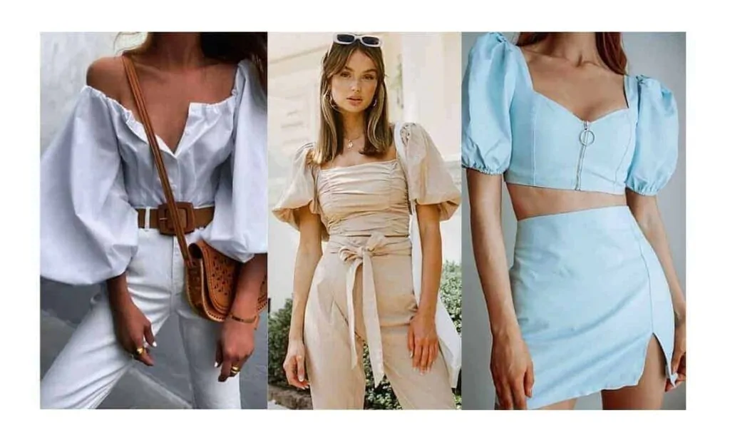 what to wear with a puff sleeve top