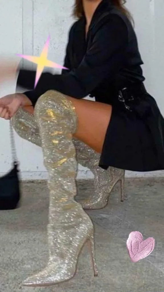 what to wear with glitter boots