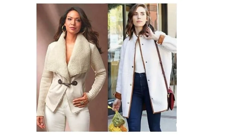 what to wear with a sherpa jacket