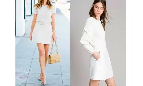 What to wear with the cream leather dress